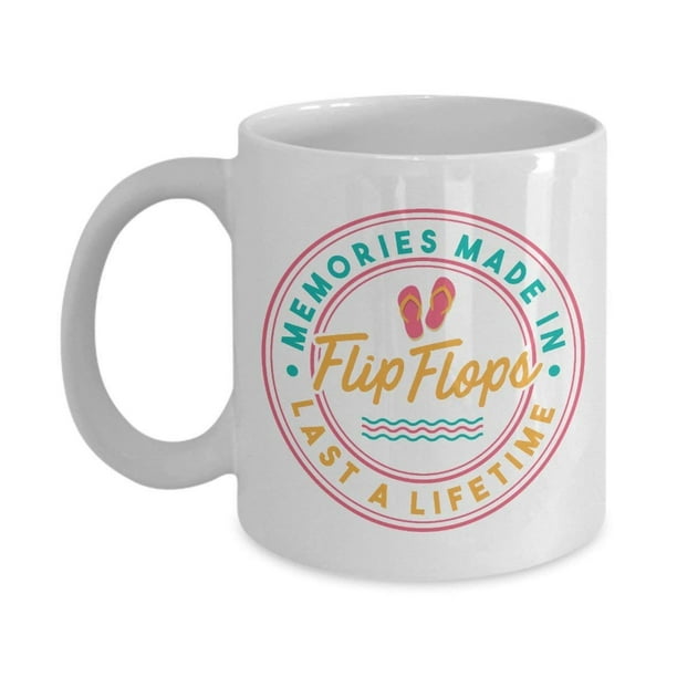 Summer Coffee Mug Life Is Better In Flip Flops Vacation Sunshine Mug Gift Mug